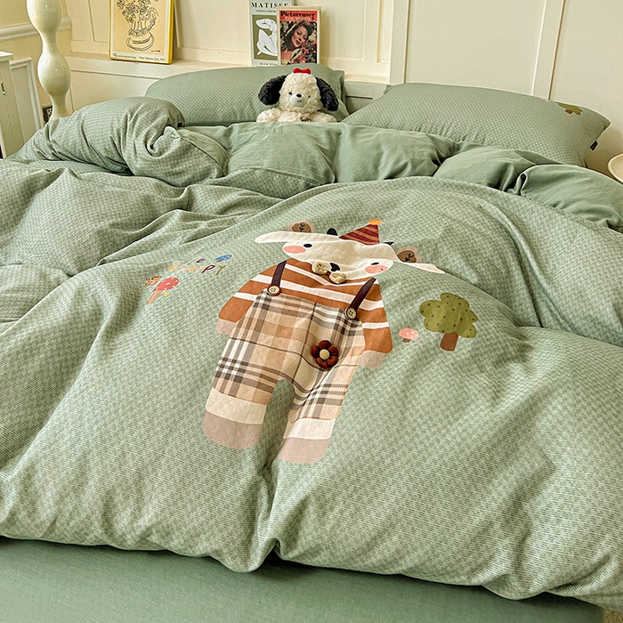 91家纺网 家纺一手货源 找家纺 （总）娜娜 2025新款A类全棉双层纱大版四件套