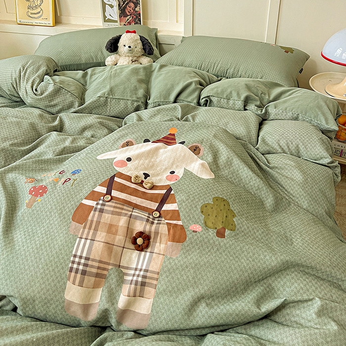 91家纺网 家纺一手货源 找家纺 （总）娜娜 2025新款A类全棉双层纱大版四件套