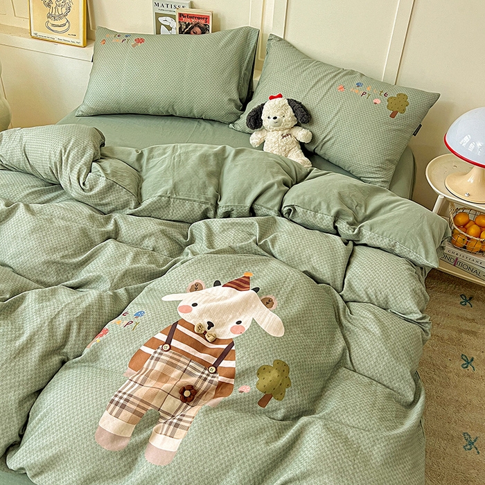 91家纺网 家纺一手货源 找家纺 （总）娜娜 2025新款A类全棉双层纱大版四件套