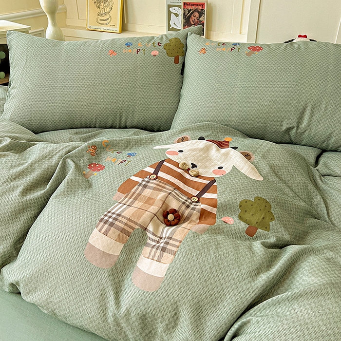 91家纺网 家纺一手货源 找家纺 （总）娜娜 2025新款A类全棉双层纱大版四件套