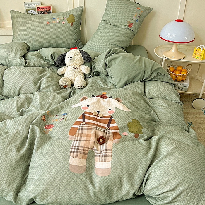 91家纺网 家纺一手货源 找家纺 （总）娜娜 2025新款A类全棉双层纱大版四件套