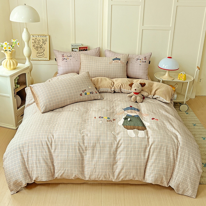 娜娜 2025新款A类全棉双层纱大版四件套 小兔贝贝