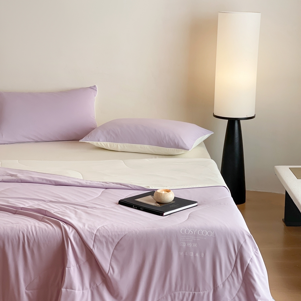 91家纺网 家纺一手货源 找家纺 伟邦枕芯 2025新款星球深睡POR2控温夏凉被空调被 贝壳紫