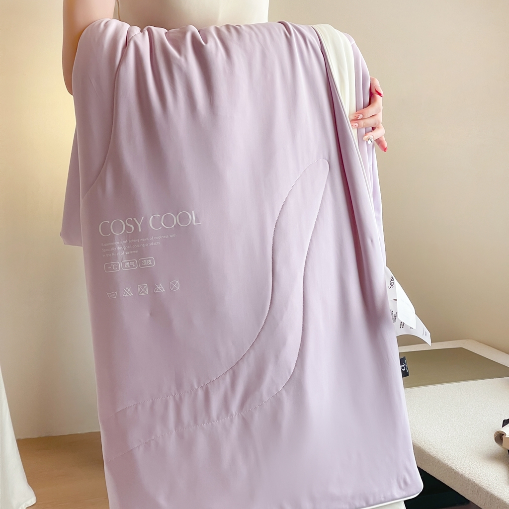 91家纺网 家纺一手货源 找家纺 伟邦枕芯 2025新款星球深睡POR2控温夏凉被空调被 贝壳紫