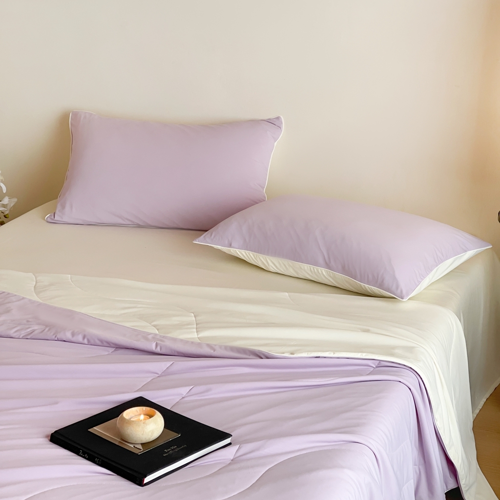 91家纺网 家纺一手货源 找家纺 伟邦枕芯 2025新款星球深睡POR2控温夏凉被空调被 贝壳紫