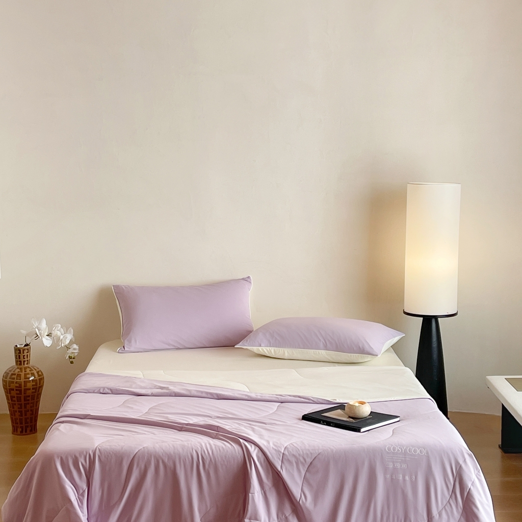 91家纺网 家纺一手货源 找家纺 伟邦枕芯 2025新款星球深睡POR2控温夏凉被空调被 贝壳紫