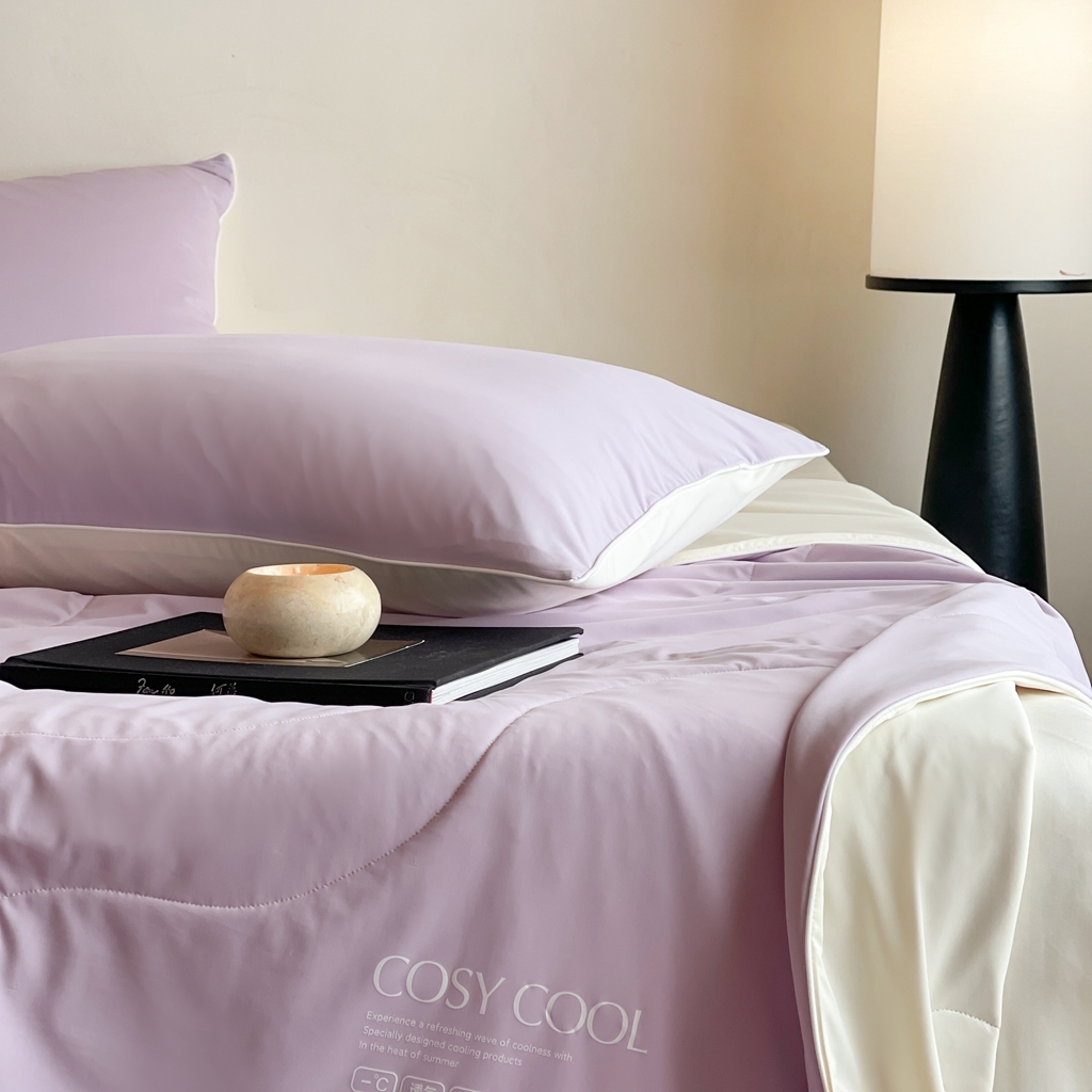 91家纺网 家纺一手货源 找家纺 伟邦枕芯 2025新款星球深睡POR2控温夏凉被空调被 贝壳紫