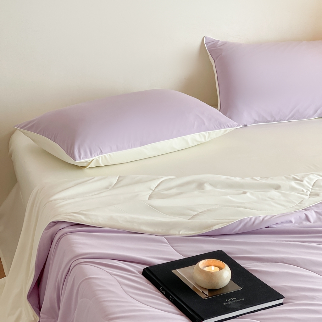 91家纺网 家纺一手货源 找家纺 伟邦枕芯 2025新款星球深睡POR2控温夏凉被空调被 贝壳紫