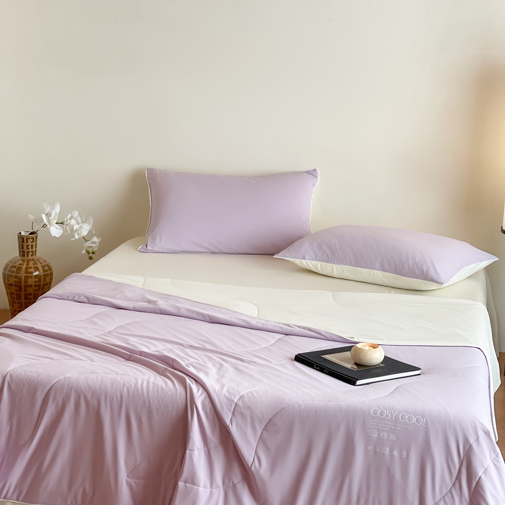 91家纺网 家纺一手货源 找家纺 伟邦枕芯 2025新款星球深睡POR2控温夏凉被空调被 贝壳紫