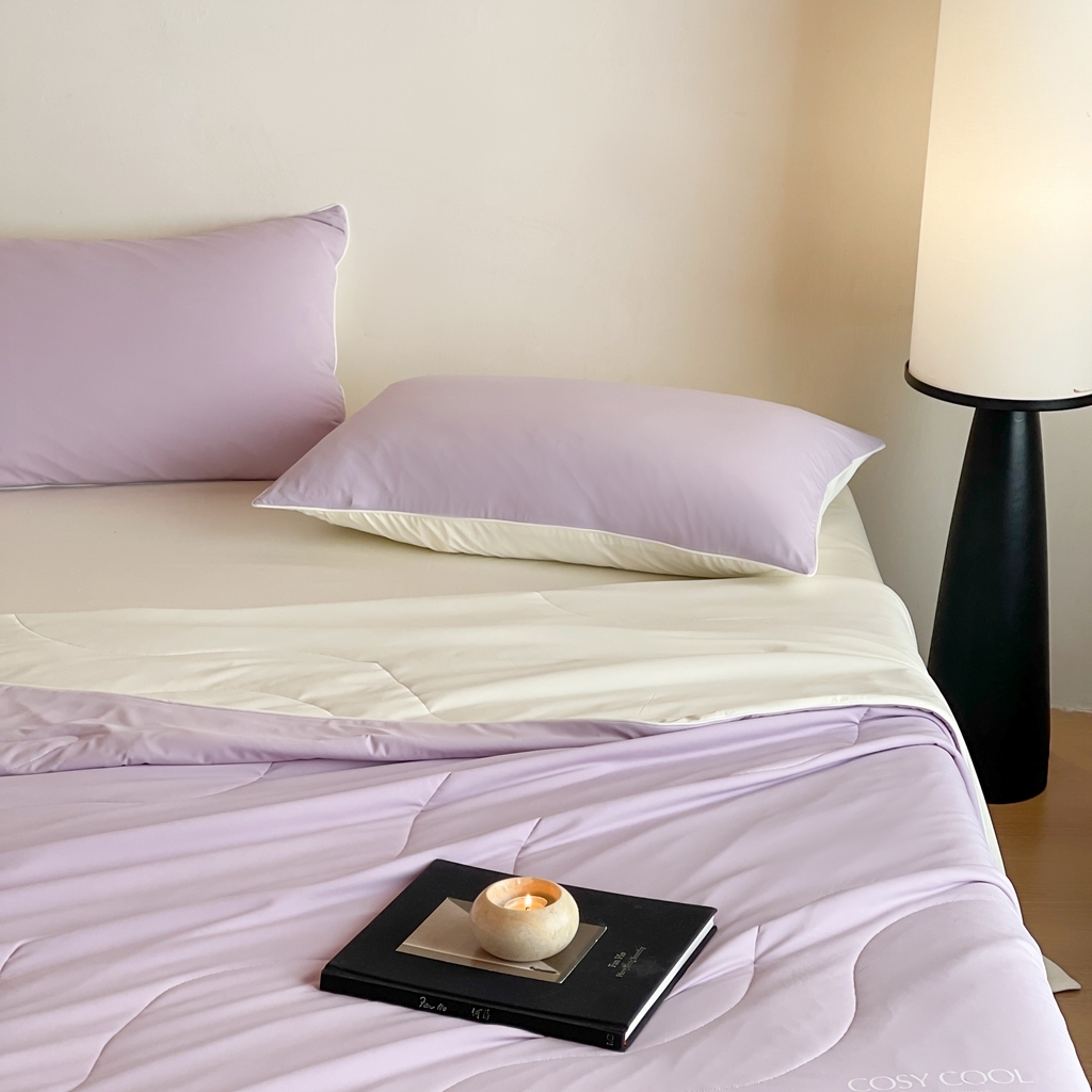 91家纺网 家纺一手货源 找家纺 伟邦枕芯 2025新款星球深睡POR2控温夏凉被空调被 贝壳紫