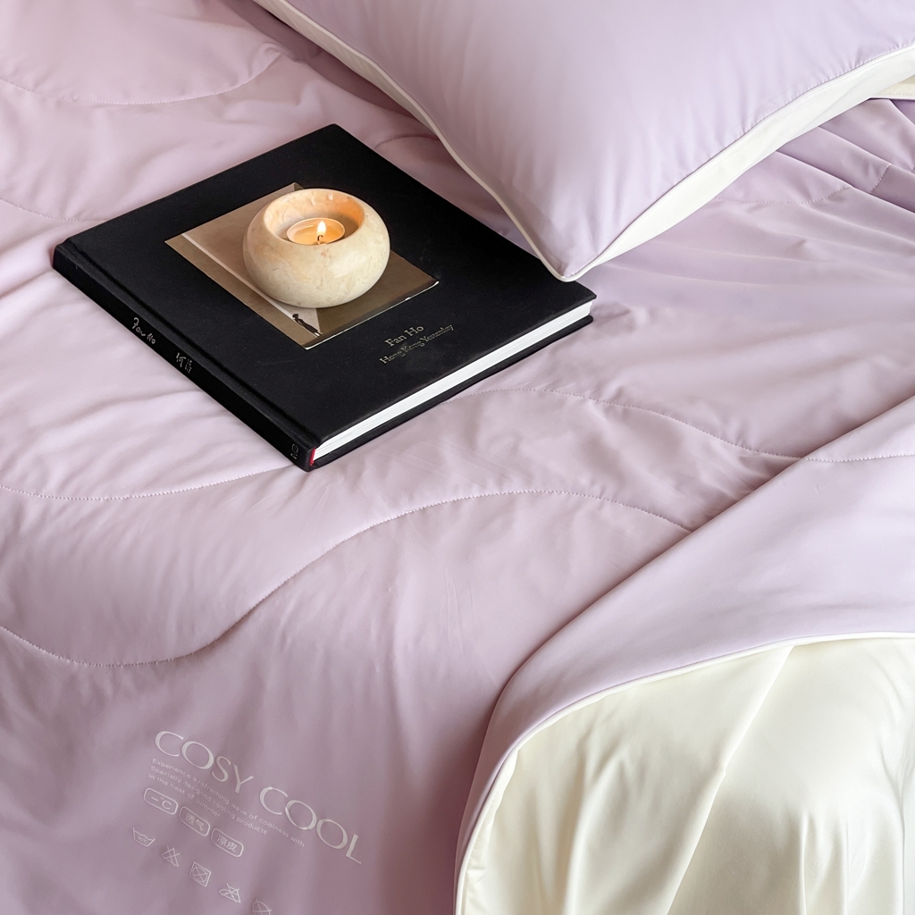 91家纺网 家纺一手货源 找家纺 伟邦枕芯 2025新款星球深睡POR2控温夏凉被空调被 贝壳紫