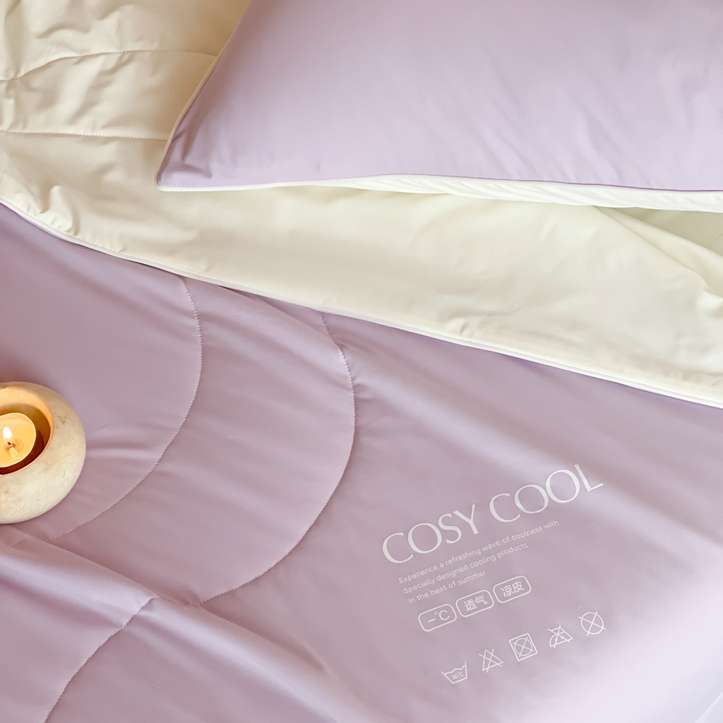 91家纺网 家纺一手货源 找家纺 伟邦枕芯 2025新款星球深睡POR2控温夏凉被空调被 贝壳紫