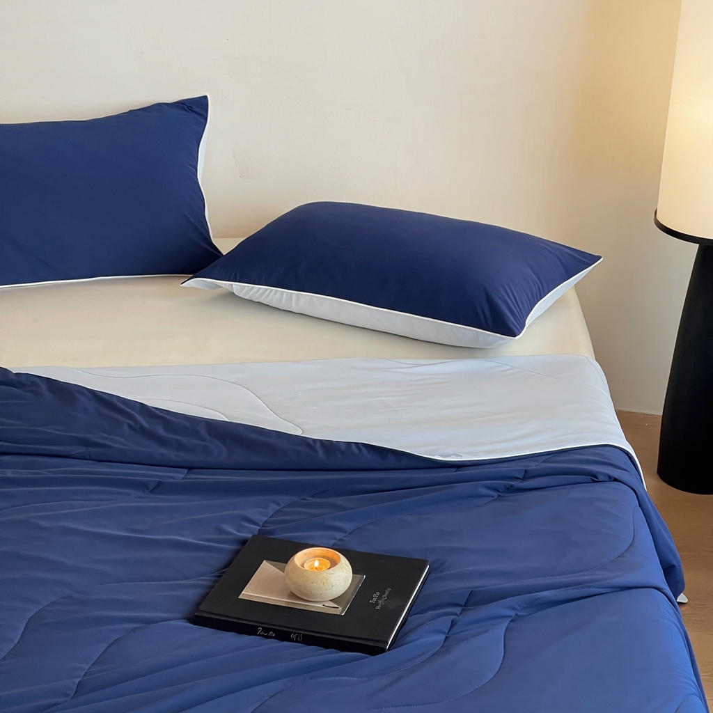 91家纺网 家纺一手货源 找家纺 伟邦枕芯 2025新款星球深睡POR2控温夏凉被空调被 深海蓝