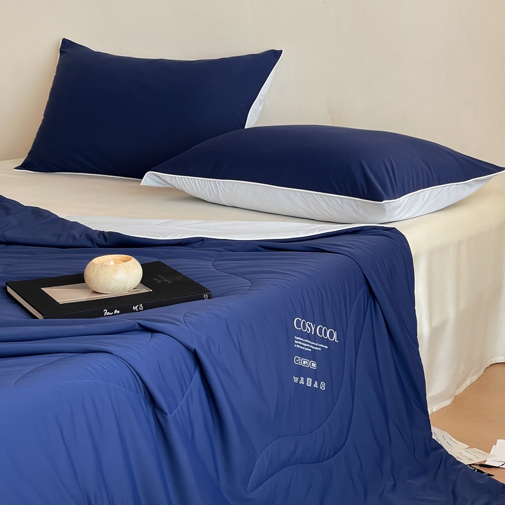 91家纺网 家纺一手货源 找家纺 伟邦枕芯 2025新款星球深睡POR2控温夏凉被空调被 深海蓝