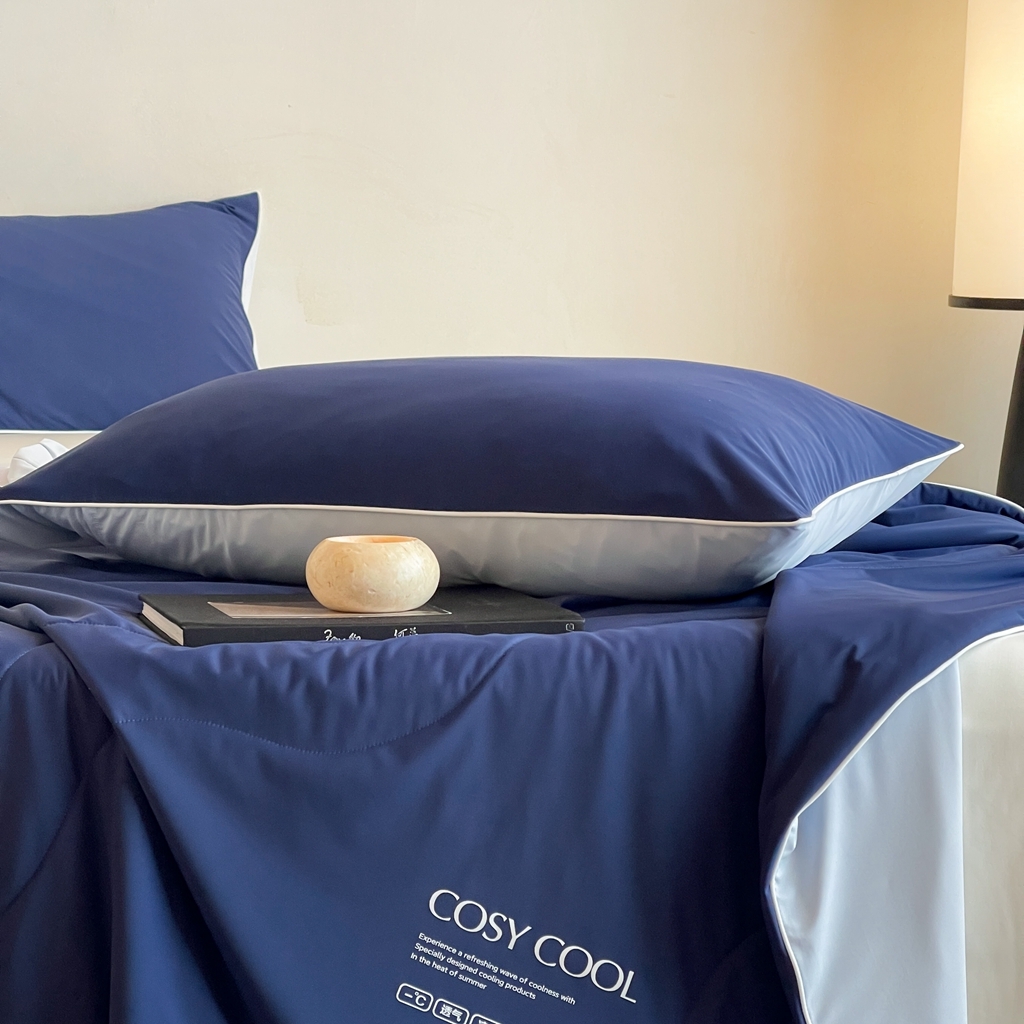 91家纺网 家纺一手货源 找家纺 伟邦枕芯 2025新款星球深睡POR2控温夏凉被空调被 深海蓝