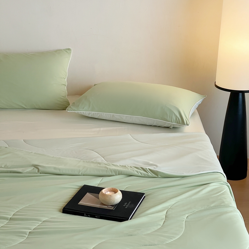 91家纺网 家纺一手货源 找家纺 伟邦枕芯 2025新款星球深睡POR2控温夏凉被空调被 椰林绿