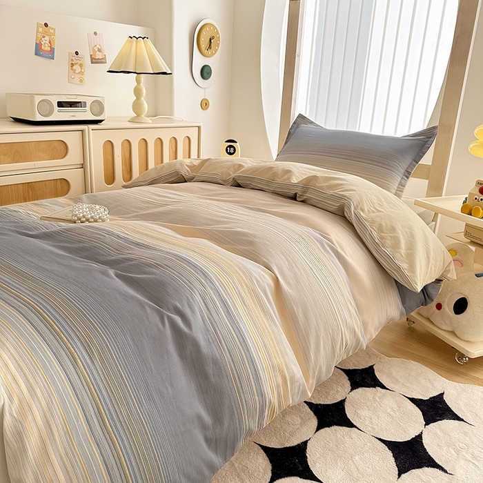 91家纺网 家纺一手货源 找家纺 卡普 2025新款爆款加厚卡通小清新全棉纯棉学生宿舍三件套床笠隔天可拿网络时代