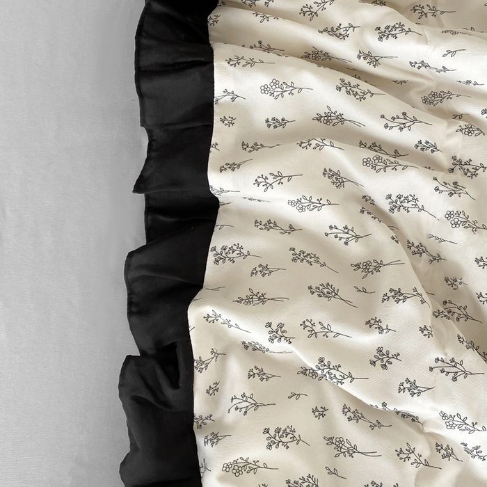 91家纺网 家纺一手货源 找家纺 乐沐家纺 2025新款法式花边夏被四件套 夏被-简韵