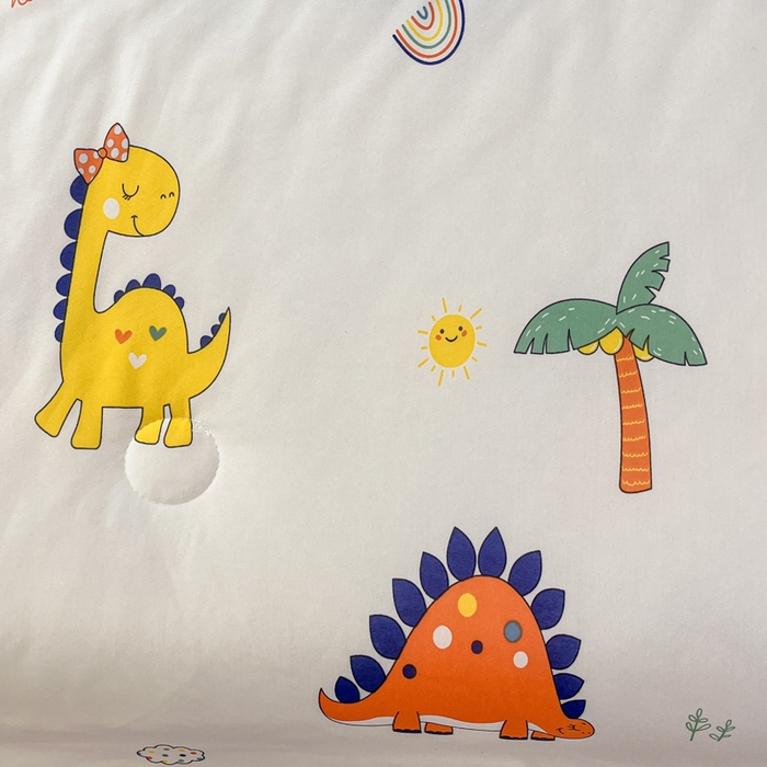 91家纺网 家纺一手货源 找家纺 龙图家纺 2025新款A类母婴针织棉夏被印花卡通凉感丝夏凉被空调被 恐龙乐园