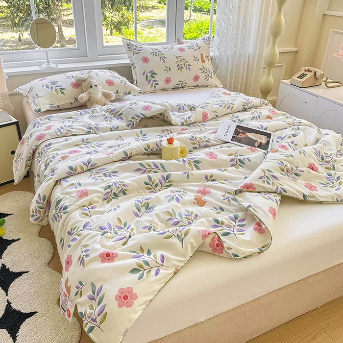 91家纺网 家纺一手货源 找家纺 友承家纺 2025新款A类母婴级大豆夏被夏凉被空调被 莫妮卡