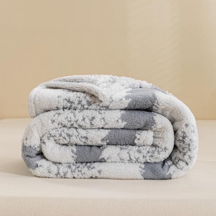 91家纺网 家纺一手货源 找家纺 潮邦 2025新款阳离子柔云毯毛毯-素影雅韵系列【可供跨境电商可压缩】 韵灰