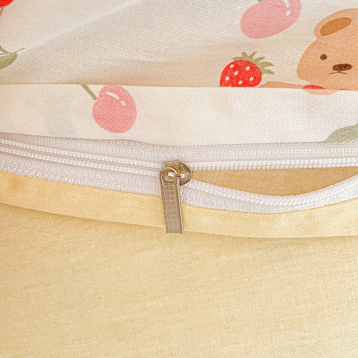 91家纺网 家纺一手货源 找家纺 卡普二店 2024新款爆款加厚卡通小清新全棉纯棉学生宿舍三件套床笠隔天可拿 花季少女