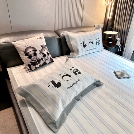 91家纺网 家纺一手货源 找家纺 （总） 橘滋家纺 2025夏日高端A类原创设计轻奢卡通简约数码冰丝席高级凉席-床席床笠