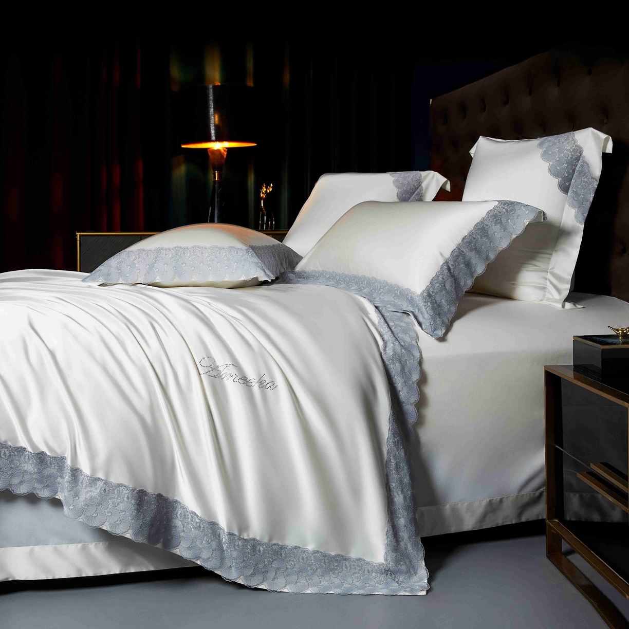 91家纺网 家纺一手货源 找家纺 （总）缔缦 2025新款高端居家轻奢系列AB版真丝棉长绒棉四件套