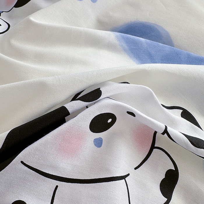 91家纺网 家纺一手货源 找家纺 卡普 2025新款爆款加厚卡通小清新全棉纯棉学生宿舍三件套床笠隔天可拿幸运波比