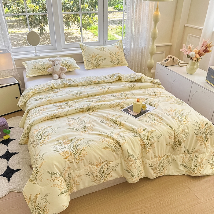 91家纺网 家纺一手货源 找家纺 友承家纺 2025新款A类母婴级大豆夏被夏凉被空调被 芳草