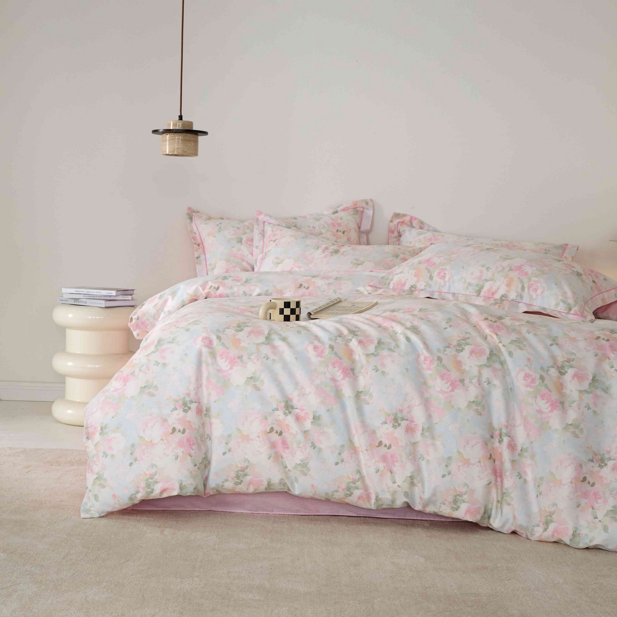 91家纺网 家纺一手货源 找家纺 丽卡家纺 2025新款100s高密新疆长绒棉纯棉四件套 黎明心境