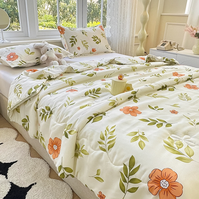 91家纺网 家纺一手货源 找家纺 友承家纺 2025新款A类母婴级大豆夏被夏凉被空调被 青柠薄荷