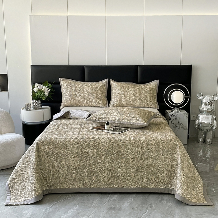 91家纺网 家纺一手货源 找家纺 大渔生活 2025新款磨毛夹棉床盖 流金岁月