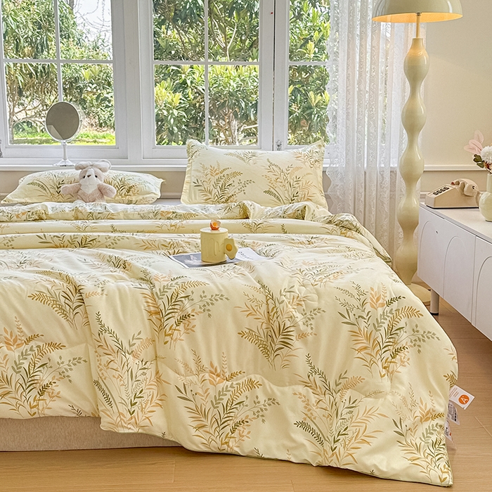 91家纺网 家纺一手货源 找家纺 友承家纺 2025新款A类母婴级大豆夏被夏凉被空调被 芳草