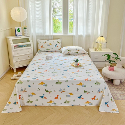 91家纺网 家纺一手货源 找家纺 （总）优米家纺 2025新款ins小清新双层纱印花床单