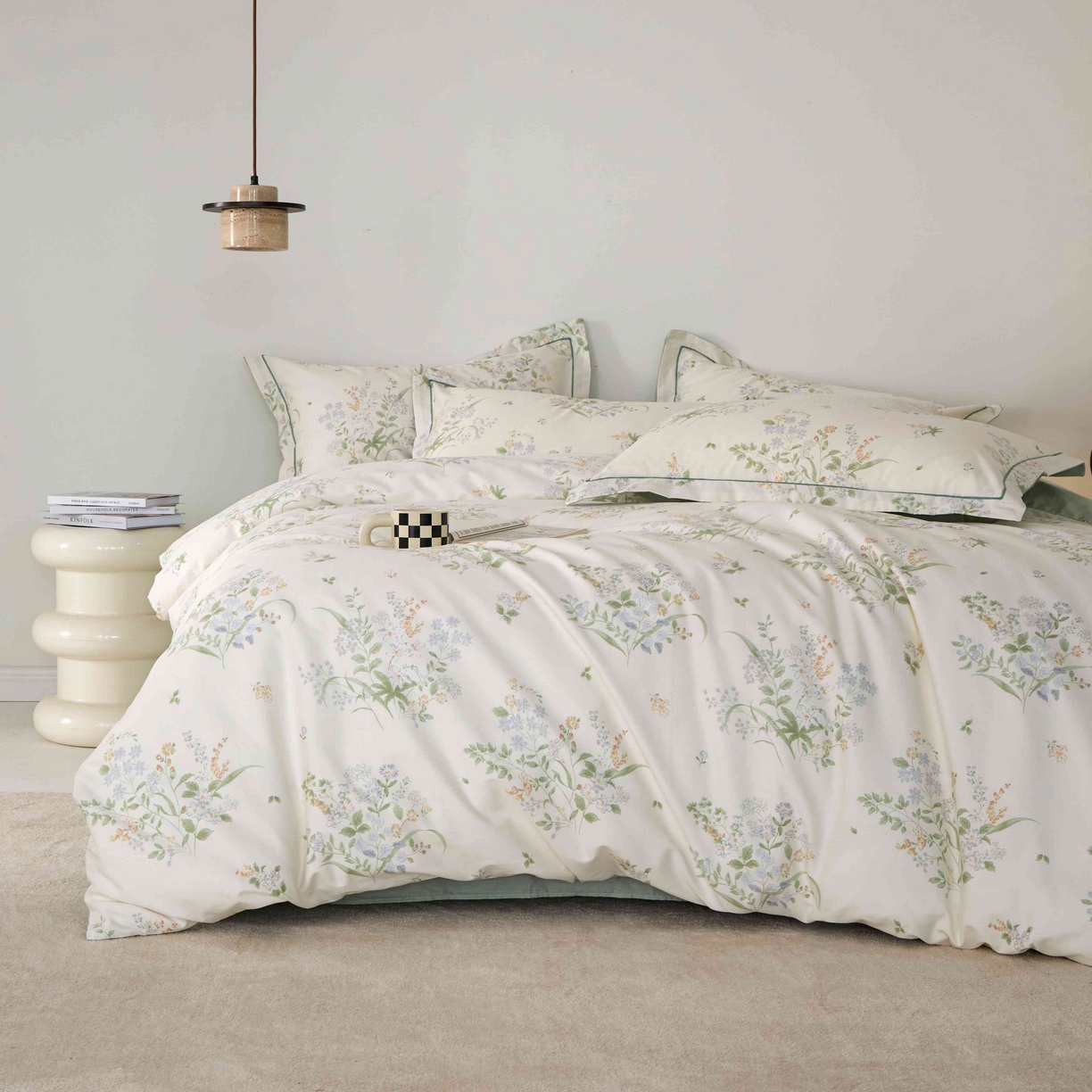 91家纺网 家纺一手货源 找家纺 丽卡家纺 2025新款100s高密新疆长绒棉纯棉四件套 盛茵斯