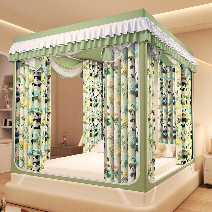 91家纺网 家纺一手货源 找家纺 （总）迪凡保罗蚊帐 2025新款2509款5D立体数码印花遮光坐床蚊帐