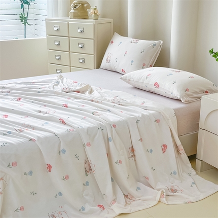 91家纺网 家纺一手货源 找家纺 （总）青螺家纺 2025新款凉感丝艾草抗菌驱蚊夏凉被空调被3D时尚数码花卉卡通被子（支持质检）