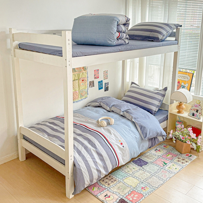 91家纺网 家纺一手货源 找家纺 卡普 2025新款爆款加厚卡通小清新全棉纯棉学生宿舍三件套床笠隔天可拿沐光