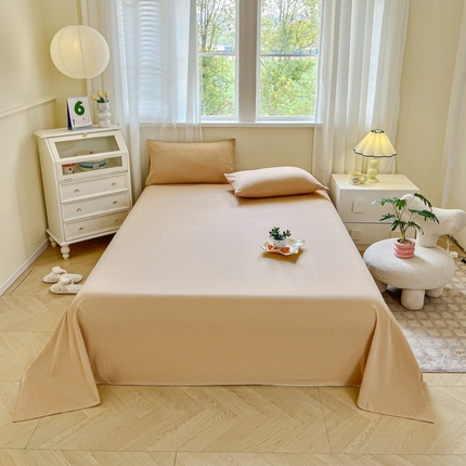 91家纺网 家纺一手货源 找家纺 （总）优米家纺 2025新款ins小清新双层纱印花床单