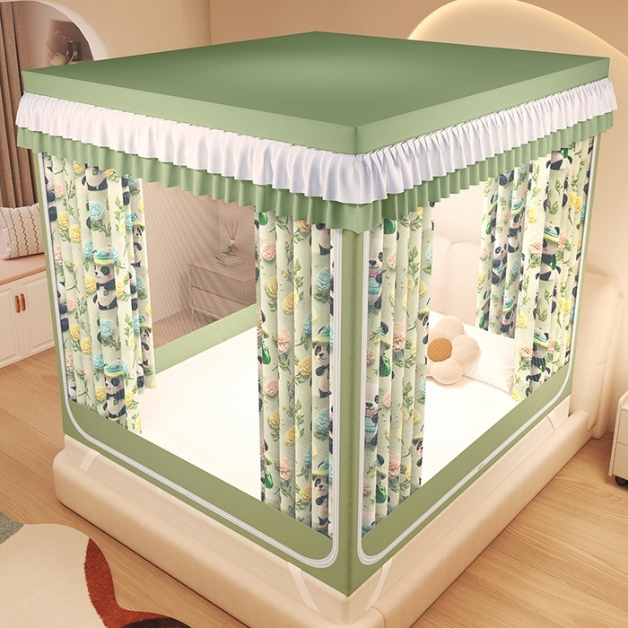 91家纺网 家纺一手货源 找家纺 （总）迪凡保罗蚊帐 2025新款2509款5D立体数码印花遮光坐床蚊帐