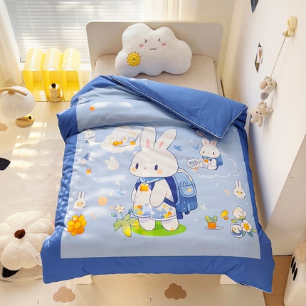 91家纺网 家纺一手货源 找家纺 （总）梵赫 2025新款卡通全棉A类夹棉两用幼儿园儿童夏被被套