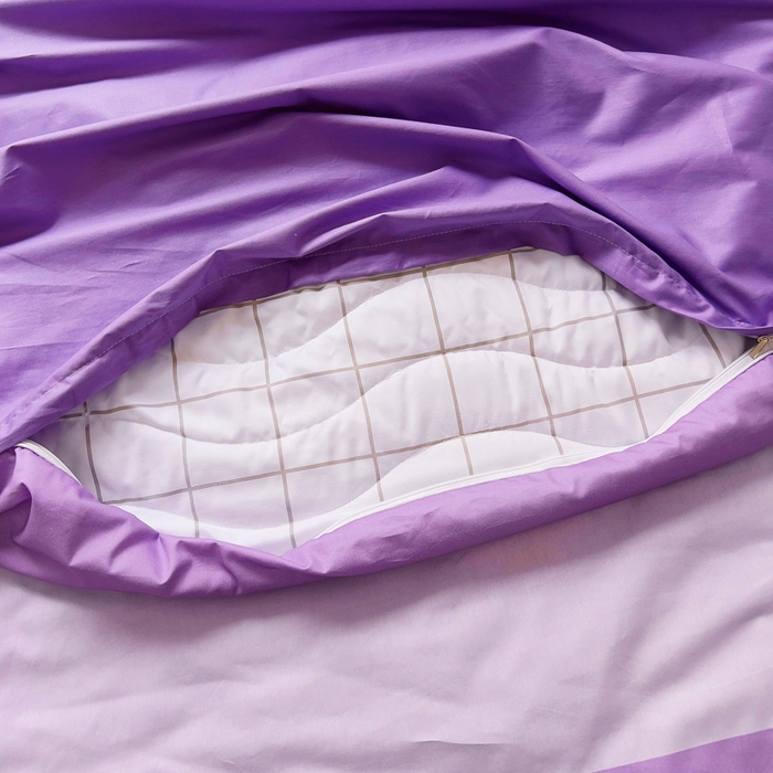 91家纺网 家纺一手货源 找家纺 梵赫 2025新款卡通全棉A类夹棉两用幼儿园儿童夏被被套 背包兔-紫