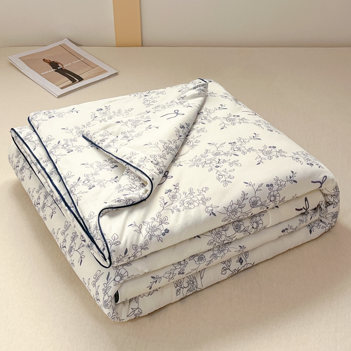 91家纺网 家纺一手货源 找家纺 （总）龙图家纺 2025新款A类母婴针织棉夏被印花卡通婴幼夏凉被空调被