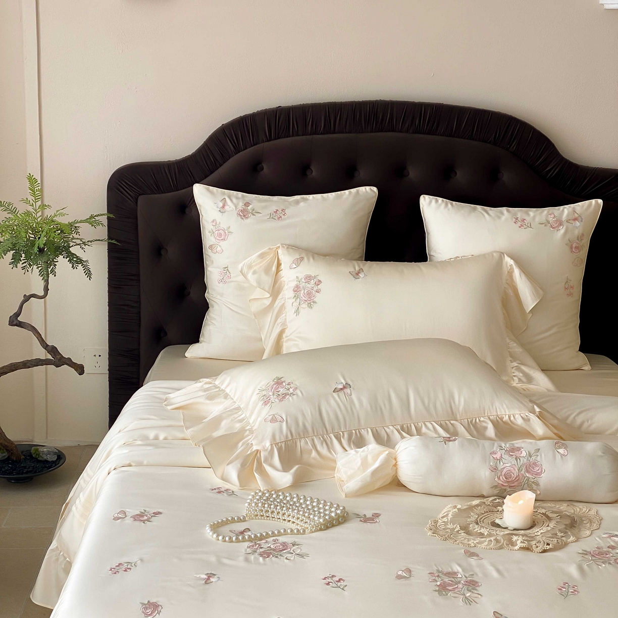 91家纺网 家纺一手货源 找家纺 （总）MIU缪家居 2025新款100支超柔天丝棉四件套-花屿