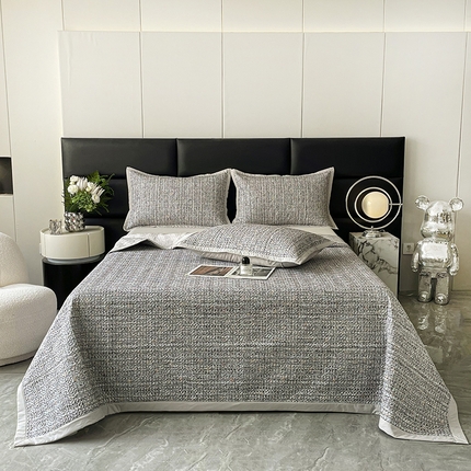 大渔生活 2025新款磨毛夹棉床盖 御典灰