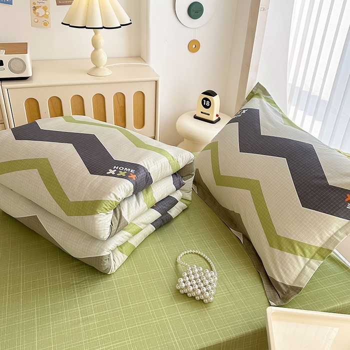 91家纺网 家纺一手货源 找家纺 卡普 2025新款爆款加厚卡通小清新全棉纯棉学生宿舍三件套床笠隔天可拿欧利