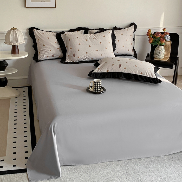 91家纺网 家纺一手货源 找家纺 乐沐家纺 2025新款法式花边夏被四件套 夏被-晚秋