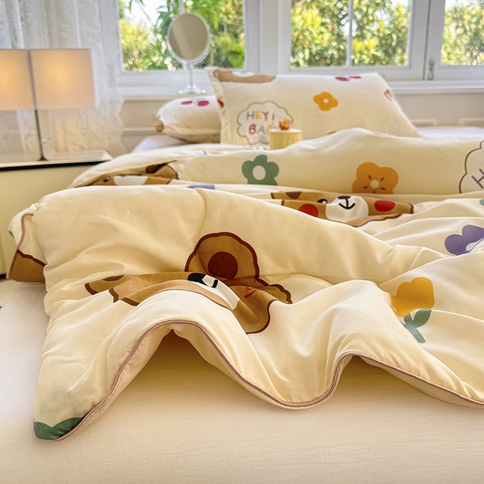 91家纺网 家纺一手货源 找家纺 友承家纺 2025新款A类母婴级大豆夏被夏凉被空调被 baby熊