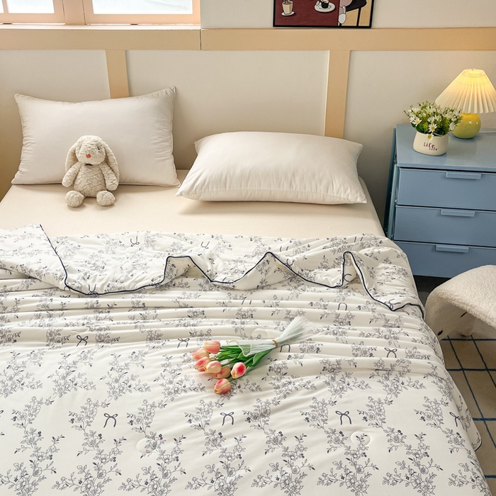 91家纺网 家纺一手货源 找家纺 （总）龙图家纺 2025新款A类母婴针织棉夏被印花卡通婴幼夏凉被空调被